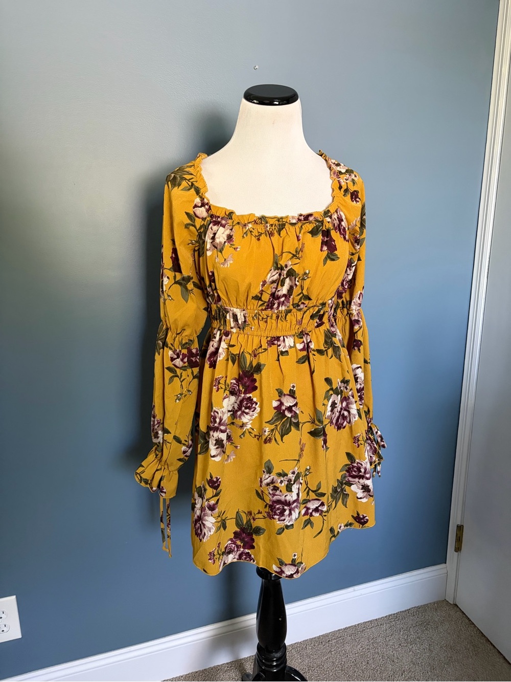 Inspired Hearts Off the Shoulder Long Sleeve Floral Summer Dress